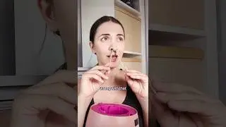 Waxing nose hair 👃