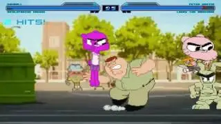 Mugen battle Gumball and NicoleFan230 Gaming vs Peter and Larry the aardvark