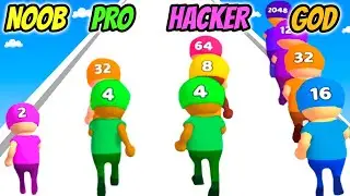 2048 Run 3D - NOOB vs PRO vs HACKER vs GOD