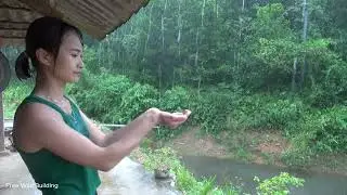 Digging spillways to prevent floods for fish ponds - during heavy rain