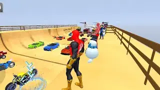Car racing game 🏎️🏎️ Superhero car stant mega ramp part-1