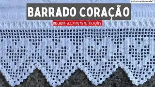 Barrado de crochê CORAÇÃO ❤️