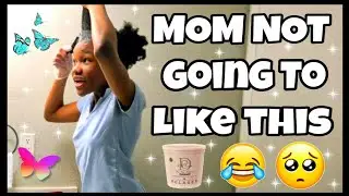 I Perm My Natural Hair Prank On Jamaican Mom | She Was Very Upset..😂😁