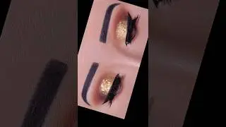 golden glitter quick eye tutorial #eyemakeup #bridelmakup #goldeneyemakeup