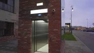 Poland, Warsaw, Szwedzka Metro Station, OTIS elevator