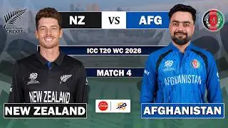 NEW ZEALAND vs AFGHANISTAN T20 WORLD CUP 4TH MATCH LIVE | AFG vs NZ LIVE MATCH COMMENTARY