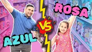 🛍️24 HORAS Comprando TODO AZUL VS ROSA 💙🩷 RETO de  @AlejoIgoa y @LARACAMPOS  🫶🏻💕| Un D&iacute;a Con LUANA🦄🌈