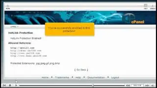 How to setup hotlink protection in cpanel