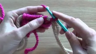 #Knooking crossed knit stitch