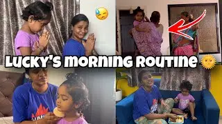 Lucky SCHOOL போகமாட்டிக்குறாங்க…😢 | Playschool morning routine | Allu Loves Priya