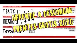 Como descargar Fuentes de letras gratis 2020