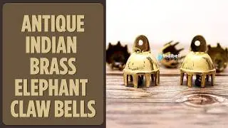 Antique Indian Brass Elephant Claw Bells &ndash; Rare Vintage Collectible Artifacts for Home or Decor