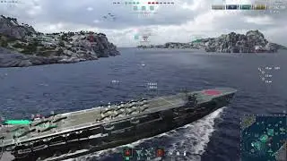 World of Warships премиум авианосец Kaga-Gameplay [ 1080p 60FPS ]