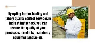 Reliable Quality Control and Third Party Inspection Services in India By Instacheck