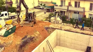 Construction Site Excavator Work Timelapse /// Tilt-Shift Digger /// DJ Ransome - Room service