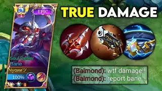 NEW BANE TRUE DAMAGE BUILD 2023!  100% BROKEN! BEST BUILD BANE - MLBB