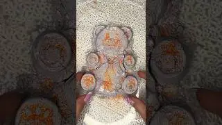 &ldquo;Crunchy Bear&rdquo; 🧸#StarchASMR#LayeredStarchOddlySatisfying#CrispyASMR#ColorfulASMR#RelaxingSounds