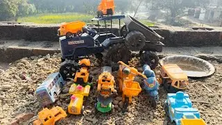 Toy Tractor & Construction Vehicles Working in Village | Amazing Mini Truck & JCB Video 🚜🔥