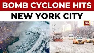 Bomb Cyclone Hits New York City, With Heavy Snow And Strong Winds, Disrupts Travel |India Today News