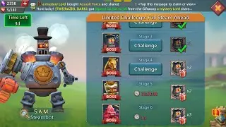 Lords mobile limited Challenge: Full Steam Ahead stage 4 | limited challenge Steambot stage 4