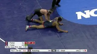 2018 NCAA Wrestling 184lbs: Emory Parker (Illinois) dec Drew Foster (UNI)
