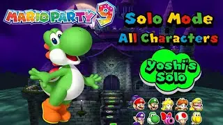 Mario Party 9 - Solo Mode - All Characters Playthrough - Part 3 Yoshi's Mini Stars Run