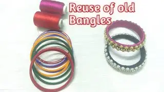 Old Bangles reuse Idea /Silk Thread Bangle making Idea /Designer Bangles/Upcycle Old Bangle#shorts..