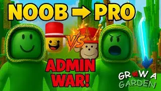 NOOB to PRO in Grow A Garden 🌱 (Roblox Admin War: Sammy vs Jandel!)
