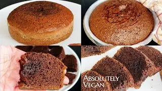 No Oven Chocolate Cake Using Mixer Grinder | Vegan Chocolate Cake Recipe