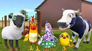 El Pollito pío 3d | El toro se congela jugando en el juegodel Toro y el Tractor 3D