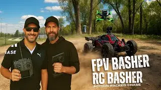 When an FPV drone locks onto a wild RC basher &mdash; things get insane! 💥🚁🚗 #FPV #RCBasher #ActionEdit