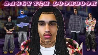 Baggy Y2K Streetwear Lookbook 🖤 | Sims 4 Male CC