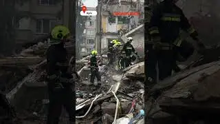 Russian missile strike destroys Kyiv apartment building