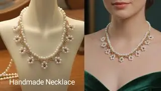 DIY Flower 🌹 Necklace Making: Beads Jewelry Making 