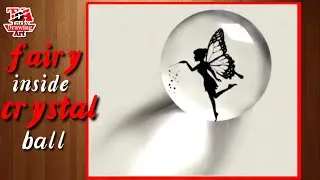 how to draw fairy in ball| Drawing a fairy inside crystal ball#Drawing#sketch#Art#tricks