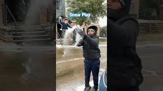 Surprise Snow in Texas...Fun Play..! #dallas #snowfall #snow #snowplay #texas