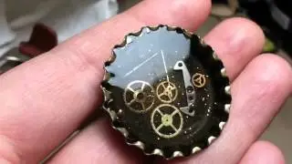 Bottle Cap UV Resin Steampunk