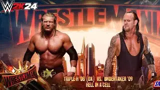Full Match - Triple H '06 vs Undertaker '09: Hell In A Cell Match at Wrestlemania | WWE 2k24 
