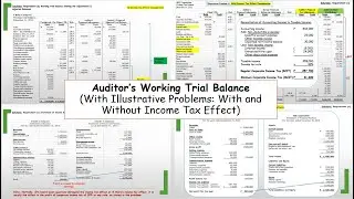 Auditor's Working Trial Balance (With Illustrative Problems: With and Without Income Tax Effect)