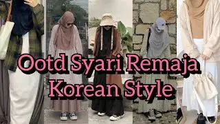 OOTD SYARI REMAJA, OOTD SYARI KOREAN STYLE, OOTD SYARI MODIS, OOTD SYARI CASUAL, LINK PRODUK.