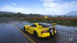 Dodge Viper - Morning Rainy Drive - Forza Horizon 5 (No Commentary ASMR, Rain, Driving, Waves)