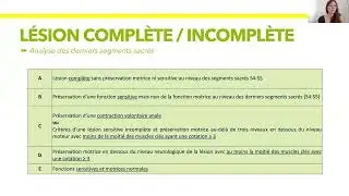 item 93 rang A Comprendre les principaux déficits et incapacités secondaires à une compression médul