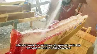 The fiberglass spray-up process provides a protective shell for your workpiece.#fiberglass #frp