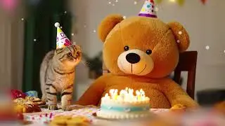 Happy Birthday Song with Lazy Cute Cats 😸🎂  Let the Cats Celebrate With You