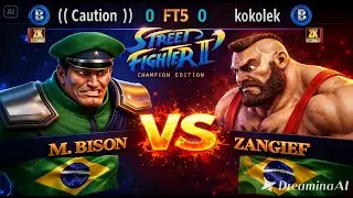 Street Fighter II: Champion Edition - (( Caution )) VS kokolek - FT5