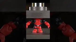 Deadpool Toy Crushed by Hydraulic Press &ndash; Realistic Slow Motion Destruction!