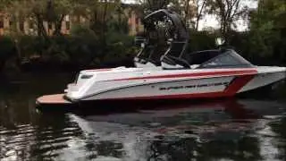2014 Super Air Nautique 210- Victory Red/ Silver Cloud/ Onyx Black On Water