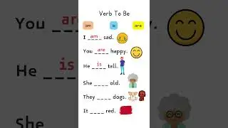 Verb To Be Exercises, Am Is Are Example Sentences, Listen and Practice #verbs #learningenglish