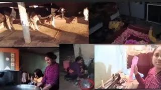 #संध्याकाळचे रुटिंन  #गाई वासरे ओरडतात कारण#village life and recipe 