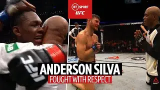Anderson Silva showing respect to opponents after their fight, the ultimate mixed martial artist!
